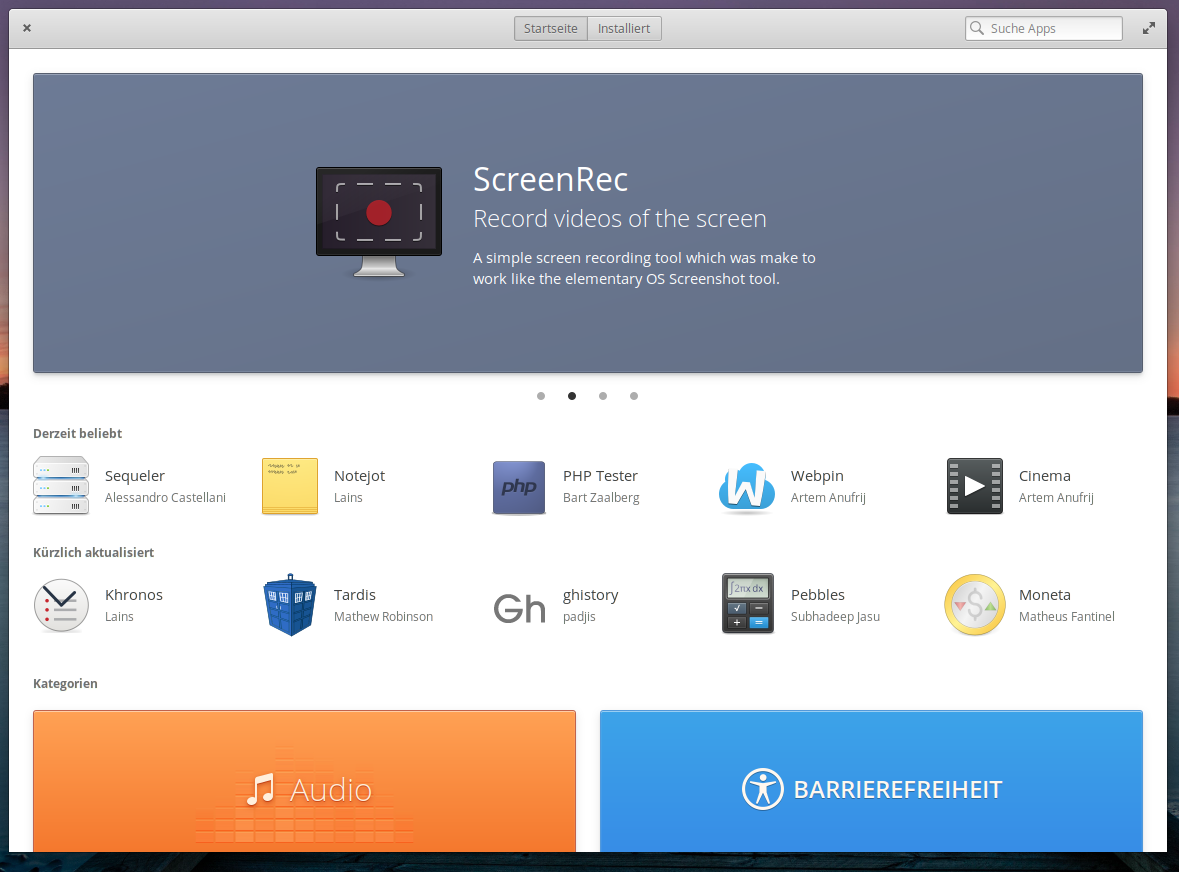 Screenshot des elementary AppCenter.